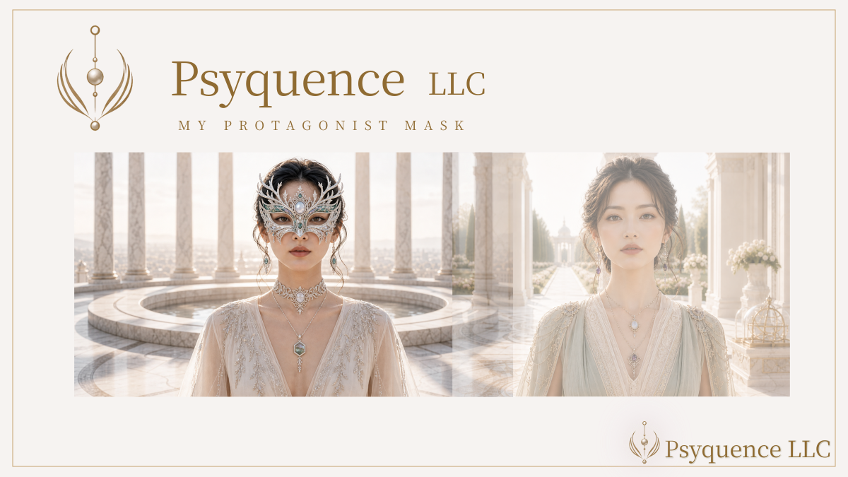 静寂の重心の仮面をまとうPsyquenceのブランドイメージ